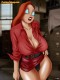 Jessica Rabbit caresses herself