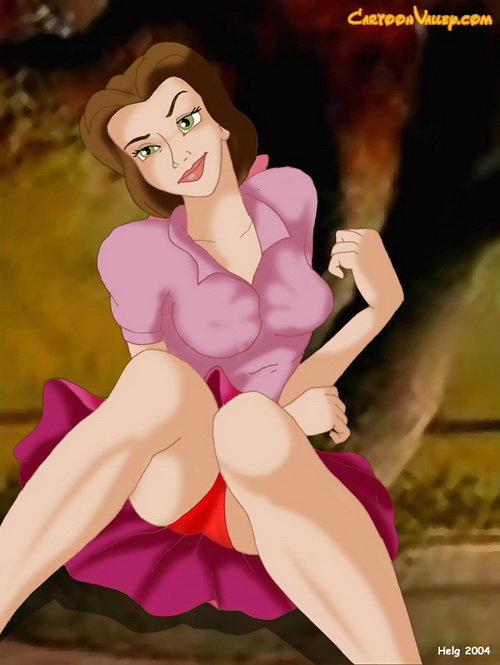 Belle Posing Nude Cartoons - Beautiful Belle posing nude outdoors into Adult Cartoon Club